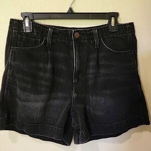 Banana Republic Denim Shorts High Rise Black Wash Denim Cotton Lyocell size 30